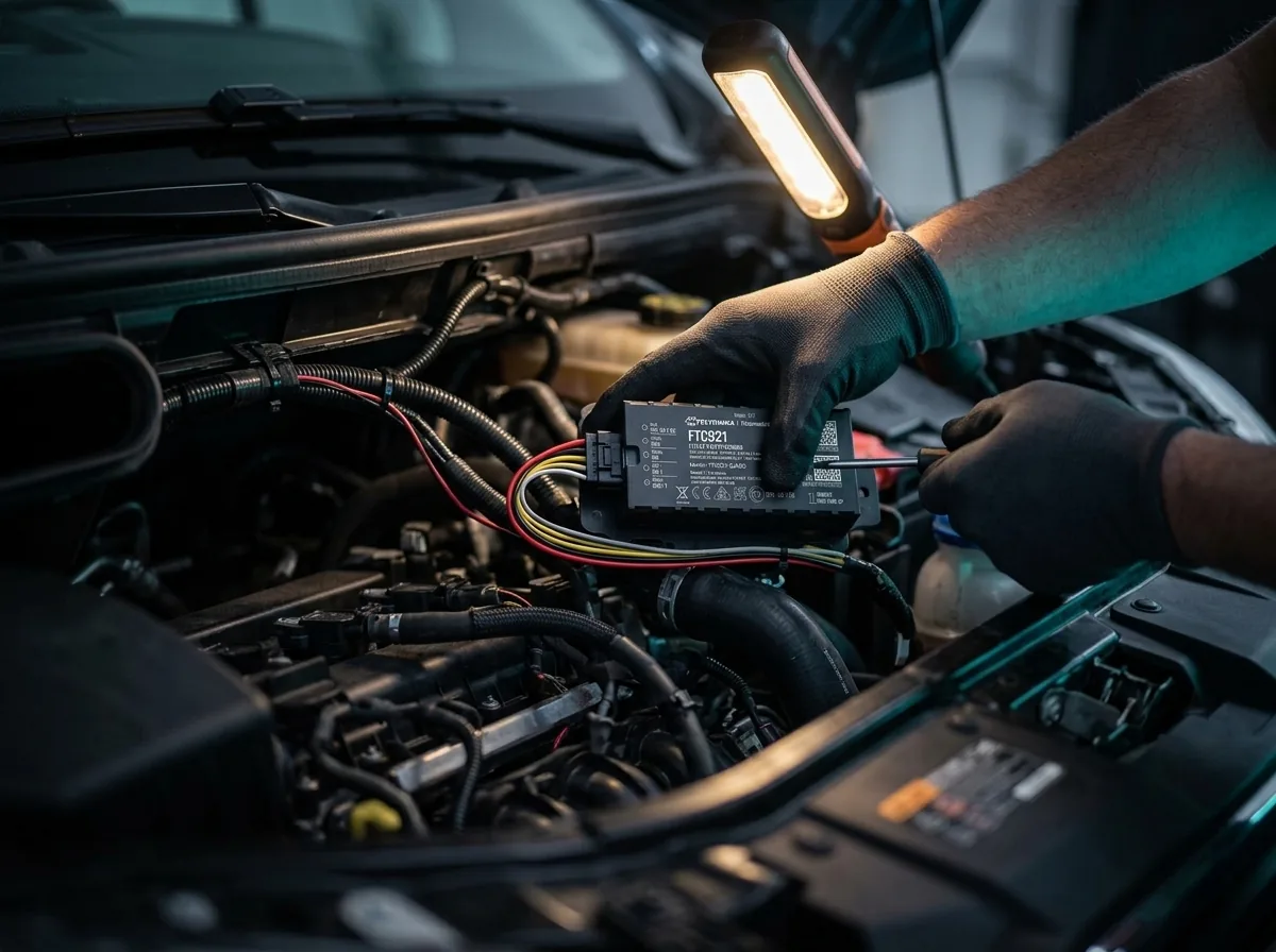 Installazione del kit FTC921 nel vano motore di un furgone